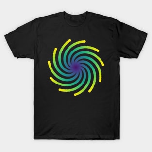 Galaxy Spiral | Light Peacock Yellow Red Blue T-Shirt